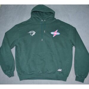Mr Beast Hoodie Adult 2XL Green Pullover Fleece YouTube Sweatshirt Graphic